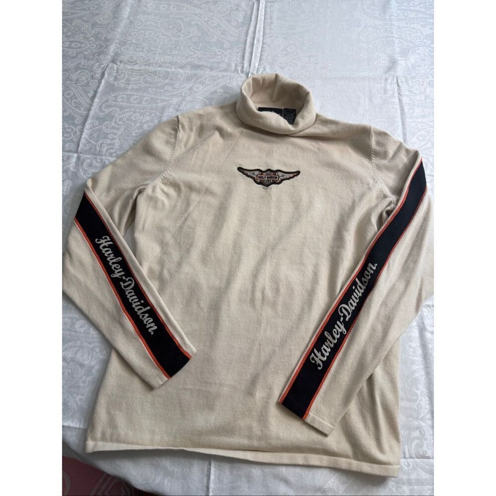 Harley Davidson Motorcycles Women’s Size XL Ribbed Cotton Turtleneck Sweater